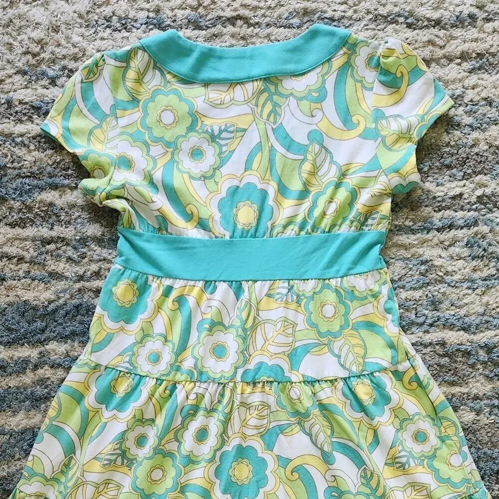 Justice Flower Power Girls Dress || s8 EUC